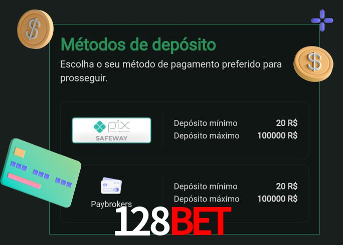 O cassino 128BETbet oferece uma grande variedade de métodos de pagamento